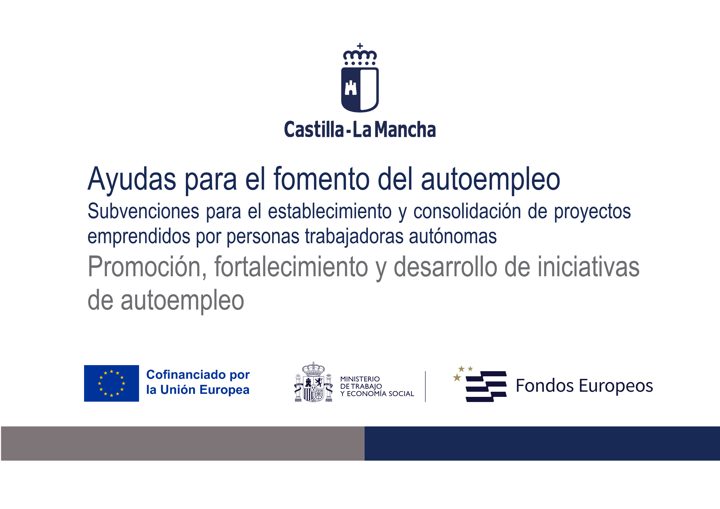 Ayudas para el fomento del autoempleo — Castilla-La Mancha y Fondos Europeos